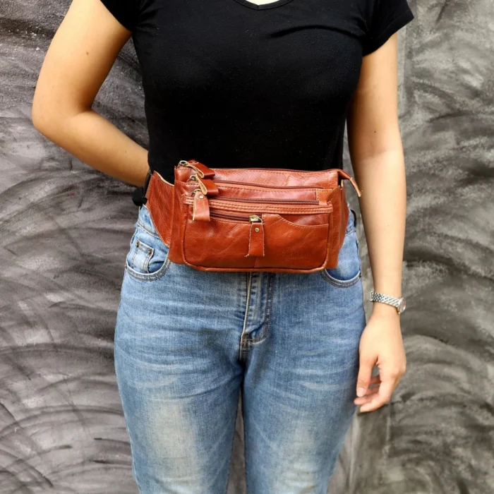 Mens Leather Belt Bag