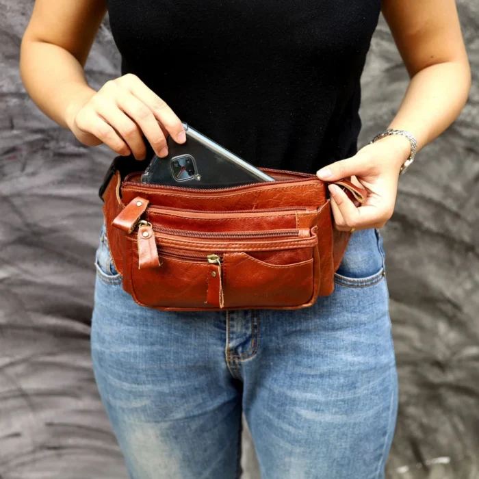 Mens Leather Belt Bag - Image 2