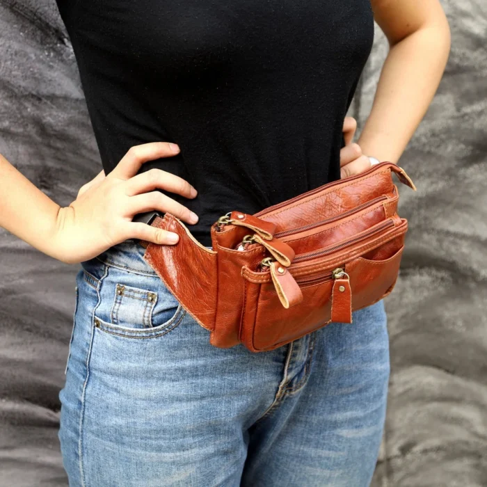Mens Leather Belt Bag - Image 3