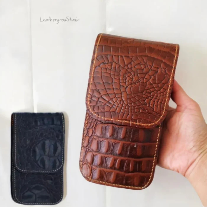 Leather Phone Case, Phone Holster, Handmade Phone Case, Custom Phone Case, Leather Case, Anniversary Gift For Men, Husband Gift For Him - Image 2