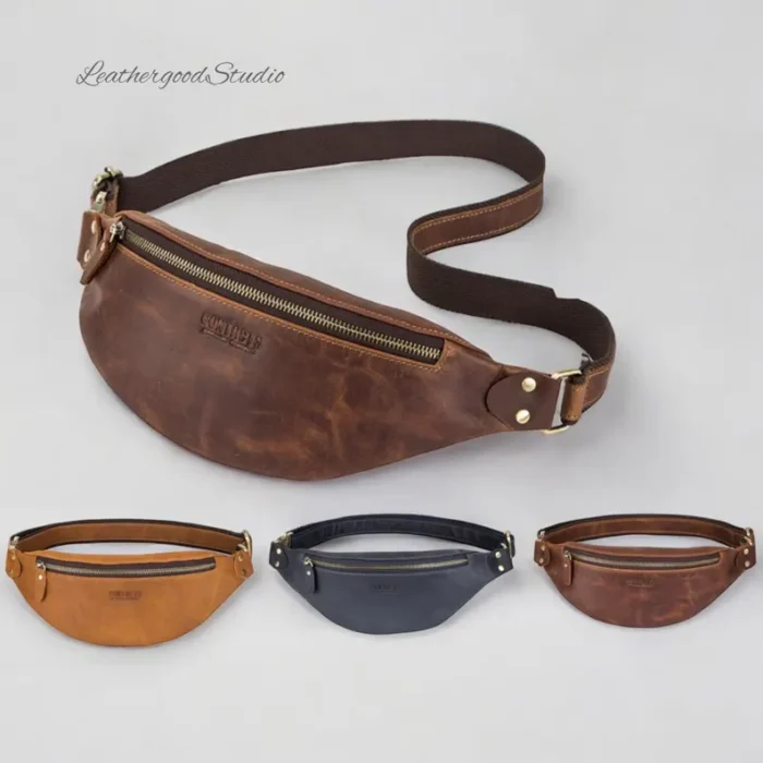 Genuine Leather Crossbody Bag for Men, Best leather crossbody bag for men