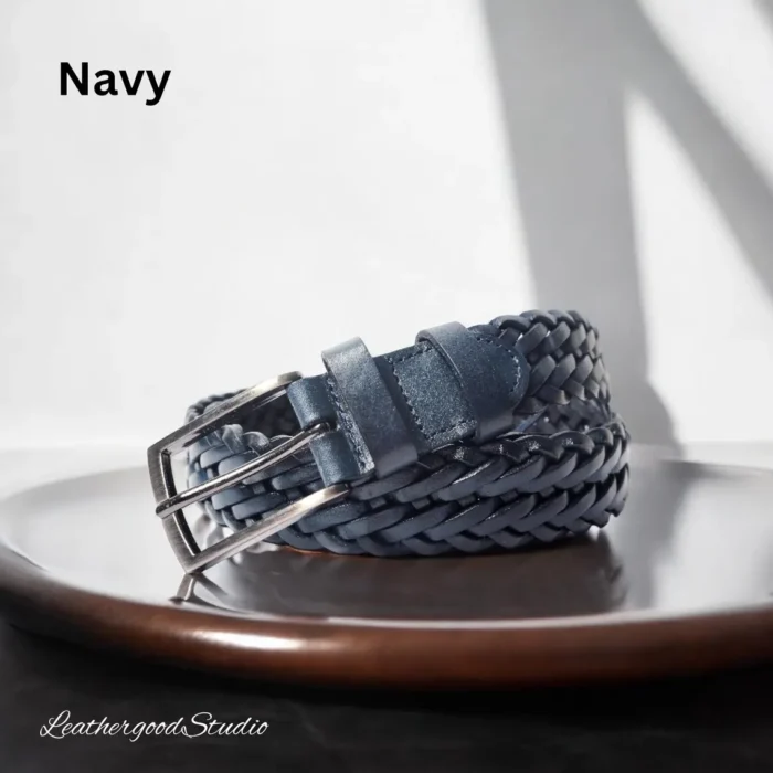 Braided High Quality Leather Belt, Handcrafted Vegetabled Tanned Leather Belt, Unisex Belt, Elegant stylish belt, Hand Braid Leather Belt - Image 5