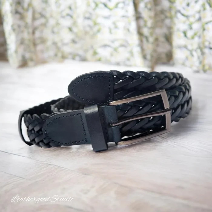 Braided High Quality Leather Belt, Handcrafted Vegetabled Tanned Leather Belt, Unisex Belt, Elegant stylish belt, Hand Braid Leather Belt - Image 9