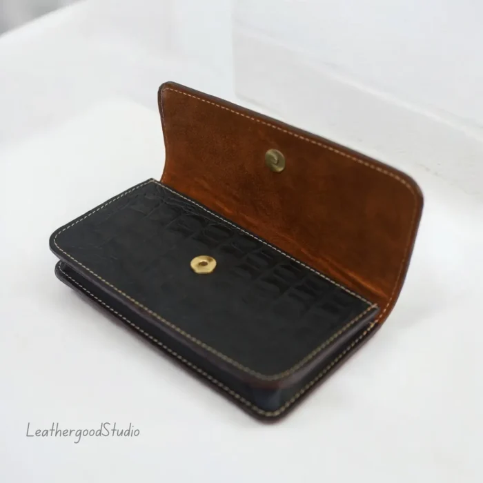 Leather Phone Case, Custom Phone Case, Handmade Phone Case, Phone Case, Phone Holster, Gift For Him, Anniversary Gift For Men, Husband Gift - Image 11