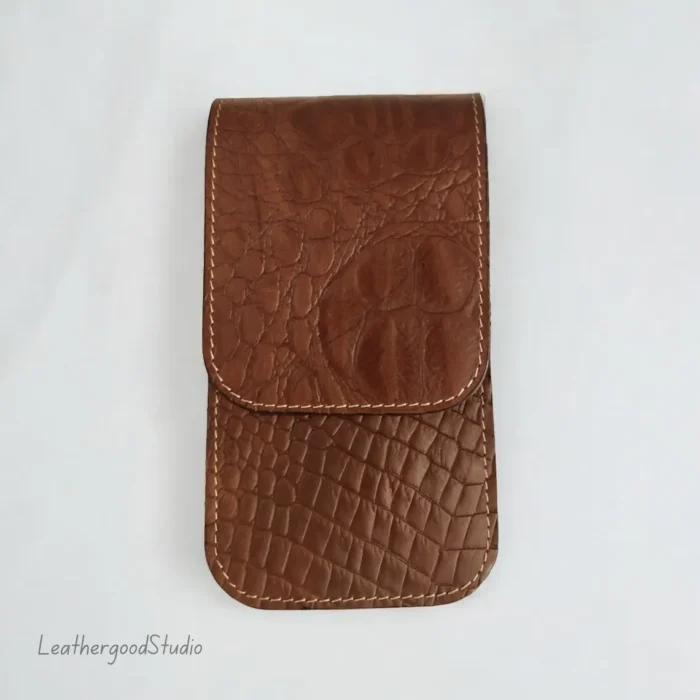 Leather Phone Case, Custom Phone Case, Handmade Phone Case, Phone Case, Phone Holster, Gift For Him, Anniversary Gift For Men, Husband Gift - Image 7