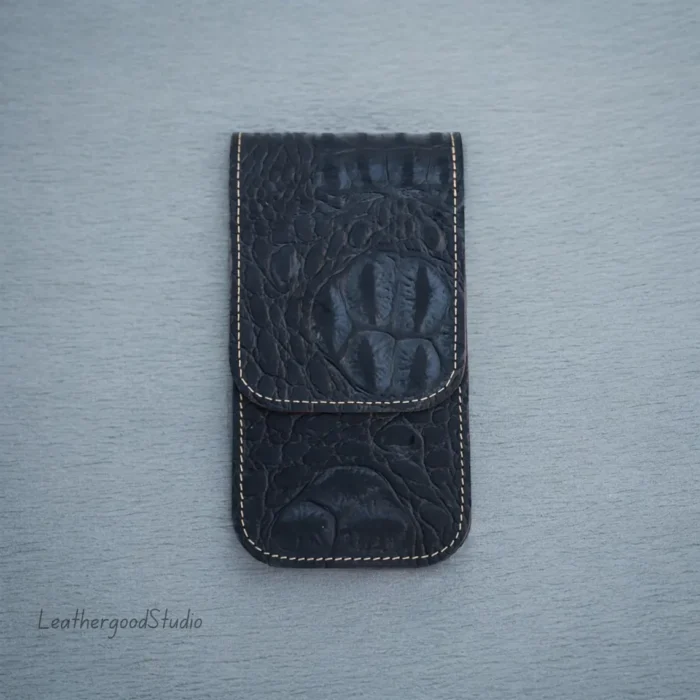 Leather Phone Case, Custom Phone Case, Handmade Phone Case, Phone Case, Phone Holster, Gift For Him, Anniversary Gift For Men, Husband Gift - Image 4