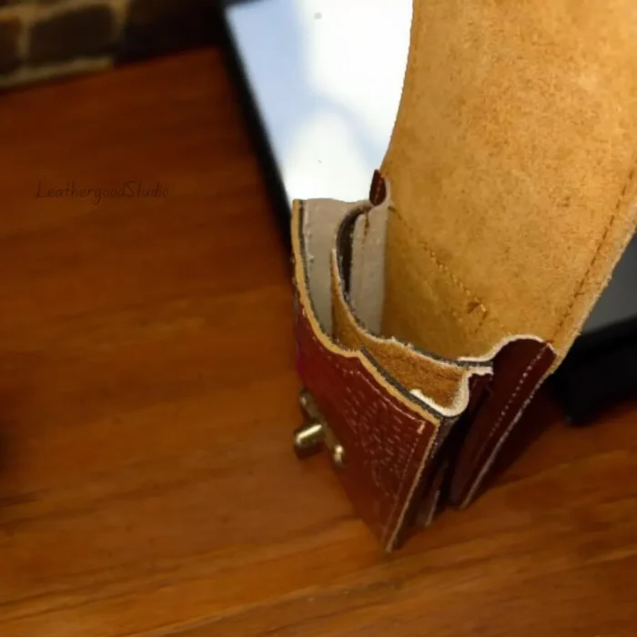 Leather Phone Case, iPhone, Galaxy, Belt Clip and Belt Loop, Buffalo Leather, Hand Tooled Phone Holster, Anniversary Gift For Him, Gift - Image 8