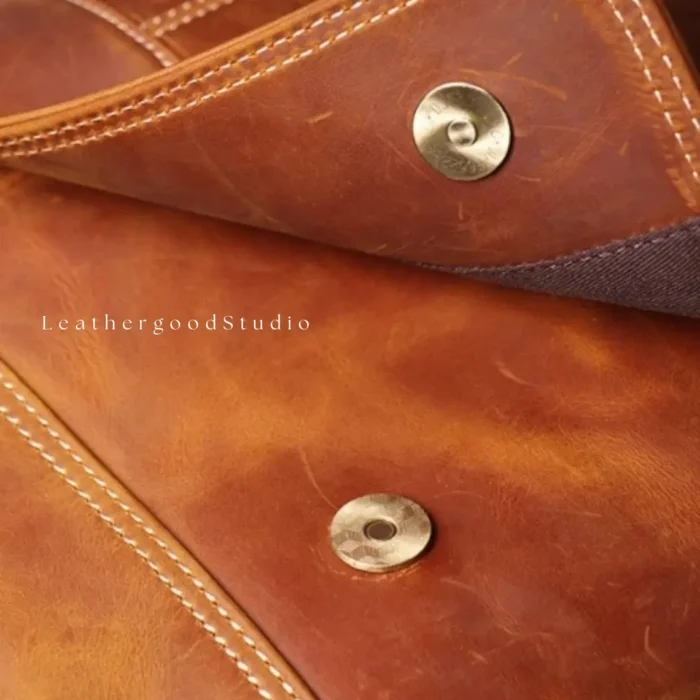 Genuine Leather Bag Men's, Leather Crossbody Bag, Leather Shoulder Bag, Stylish Man Bag, Handcrafted Mens Leather Purse, Messenger Bag Men - Image 4